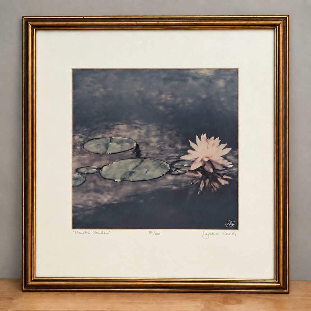 Vintage Cynthia Davis Monet’s Garden Signed Limited Edition Print 37/100 Framed